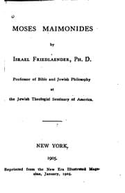 Tapa de Moses Maimonides