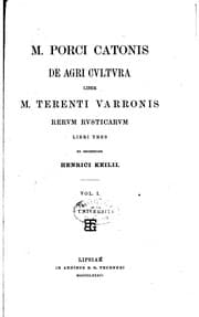 Tapa de M. Porci Catonis De agri cultura liber