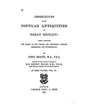 Tapa de Observations on the popular antiquities of Great Britain