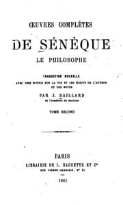 Tapa de Oeuvres complètes de Sénèque le philosophe