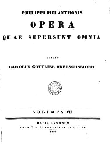 Tapa de Philippi Melanthonis Opera quae supersunt omnia