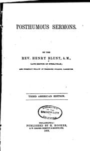 Tapa de Posthumous Sermons
