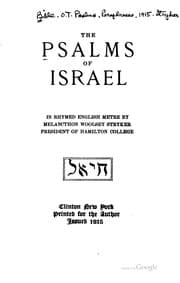 Tapa de The Psalms of Israel in rhymed English metre