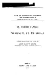 Tapa de Q. Horati Flacci sermones et epistulae
