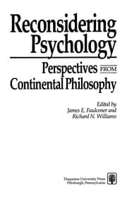 Tapa de Reconsidering psychology