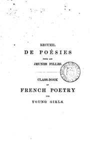 Tapa de Recueil de poésies pour les jeunes filles, par mme de Witt