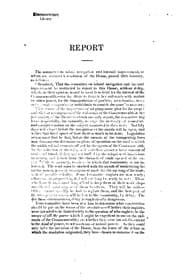 Tapa de Report of the Committee on Inland Navigation and Internal Improvement, Relative to the Use of ...