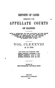 Tapa de Reports of Cases Determined in the Appellate Courts of Illinois