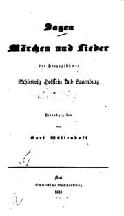 Tapa de Sagen, Märchen und Lieder der Herzogthümer Schleswig, Holstein und Lauenburg