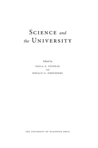 Tapa de Science and the university