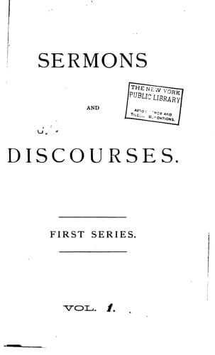 Tapa de Sermons and Discourses