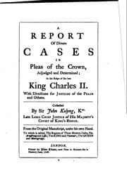 Tapa de Sir John Kelyng's Reports of crown cases in the time of King Charles II. [1662-1669]