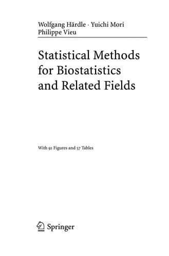 Tapa de Statistical methods for biostatistics and related fields