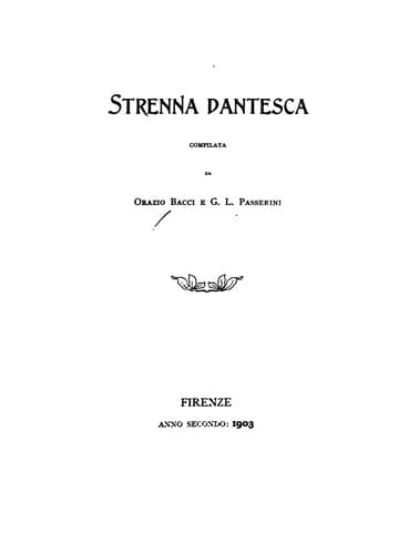 Tapa de Strenna Dantesca