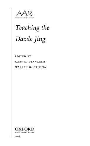 Tapa de Teaching the Daodejing