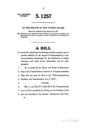 Tapa de Telecommunications facilities and demonstration act of 1975