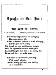 Tapa de Thoughts for quiet hours [in verse] by M.K.M.