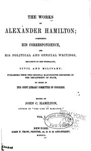 Tapa de The works of Alexander Hamilton
