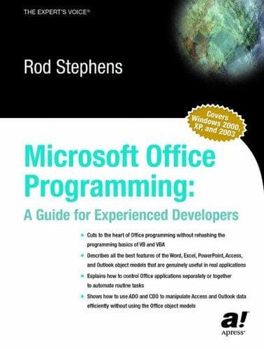 Tapa de Microsoft Office programming