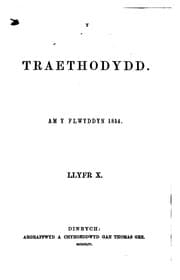 Tapa de Y Traethodydd: am y fleyddyn ...