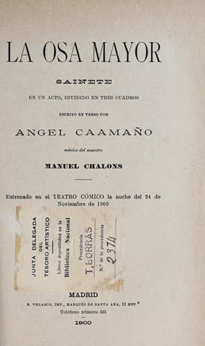 Tapa de La osa mayor