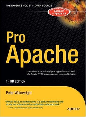 Tapa de Pro Apache, Third Edition (Expert's Voice)