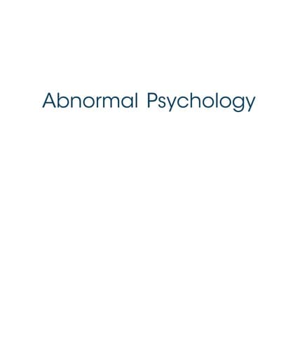 Tapa de Abnormal psychology