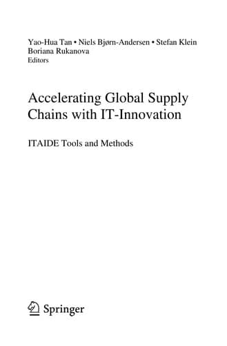 Tapa de Accelerating global supply chains with IT-innovation