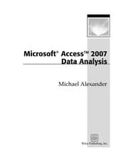Tapa de Microsoft Access 2007 data analysis