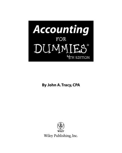 Tapa de Accounting for dummies
