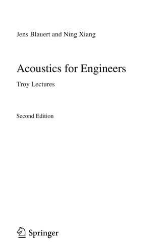 Tapa de Acoustics for Engineers