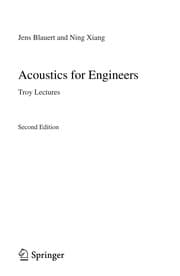 Tapa de Acoustics for Engineers