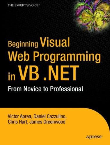 Tapa de Beginning visual web programming in VB .NET