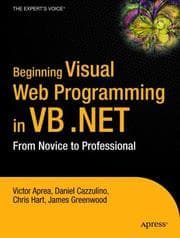 Tapa de Beginning visual web programming in VB .NET