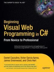 Tapa de Beginning visual web programming in C#
