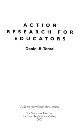 Tapa de Action research for educators