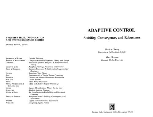 Tapa de Adaptive control