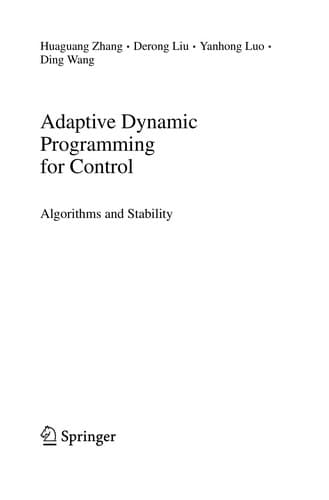 Tapa de Adaptive Dynamic Programming for Control