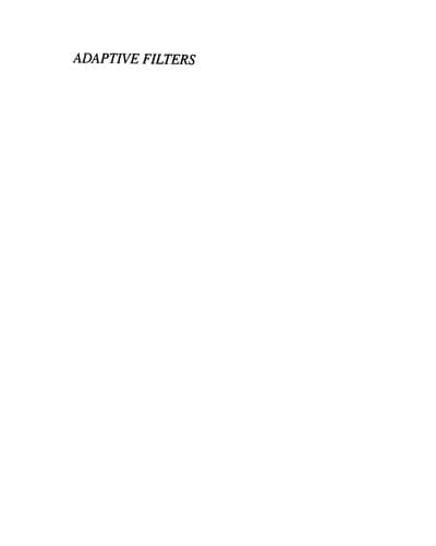 Tapa de Adaptive filters