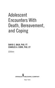 Tapa de Adolescent encounters with death, bereavement, and coping