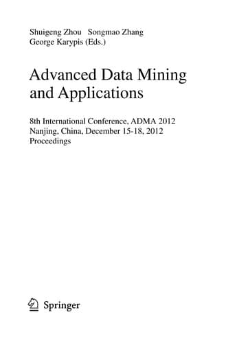 Tapa de Advanced Data Mining and Applications