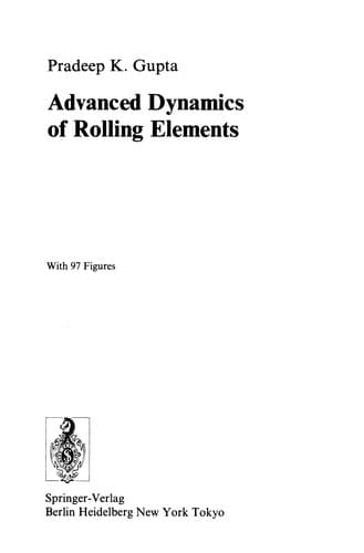 Tapa de Advanced Dynamics of Rolling Elements