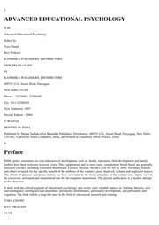 Tapa de Advanced educational psychology
