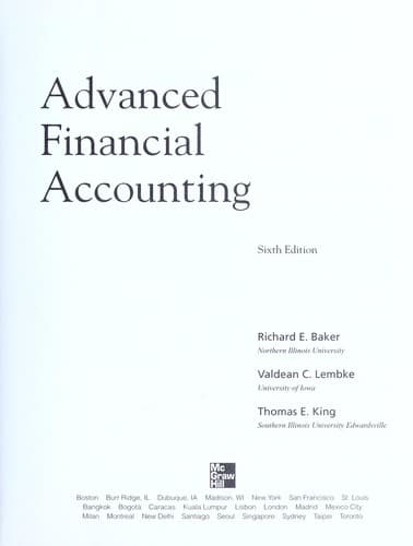 Tapa de Advanced financial accounting