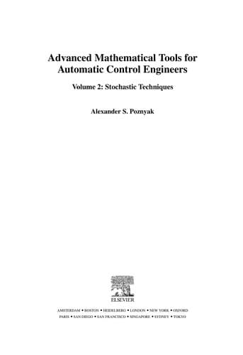 Tapa de Advanced mathematical tools for automatic control engineers