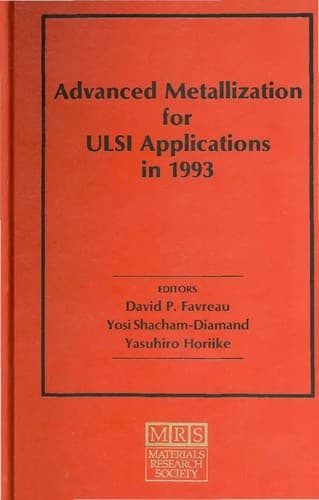 Tapa de Advanced metallization for ULSI applications in 1993