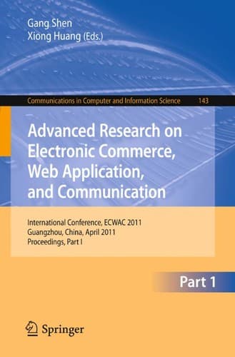 Tapa de Advanced Research on Electronic Commerce, Web Application, and Communication