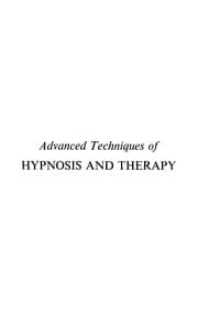 Tapa de Advanced techniques of hypnosis and therapy