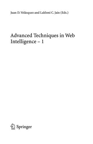 Tapa de Advanced techniques in Web intelligence