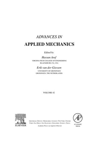 Tapa de Advances in applied mechanics